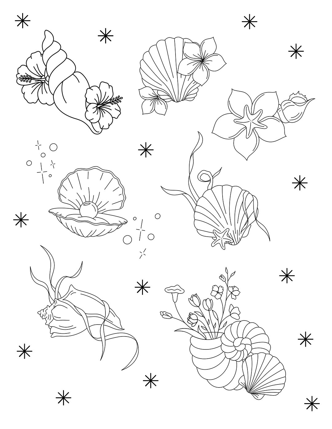 Some new beachy and floral flash designs!! Starting at $80 🌺🐚